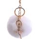 Porte cles Pompon Blanc