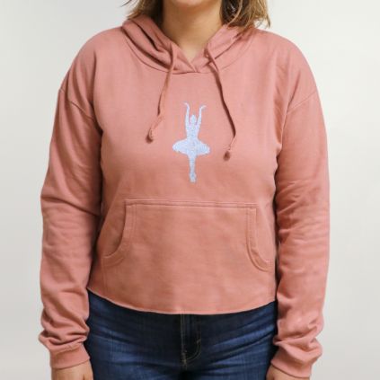 Sweat court rose – Danseuse paillettes